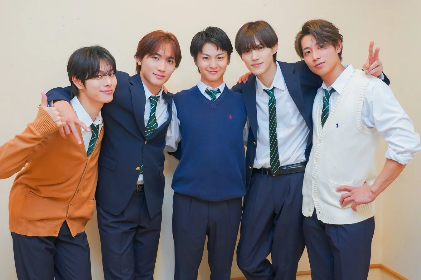 Main cast of School Trip: Joined a Group I’m Not Close To reunite in their school uniforms following the announcement of Season 2.
